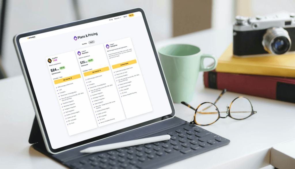 simplified chat pricing