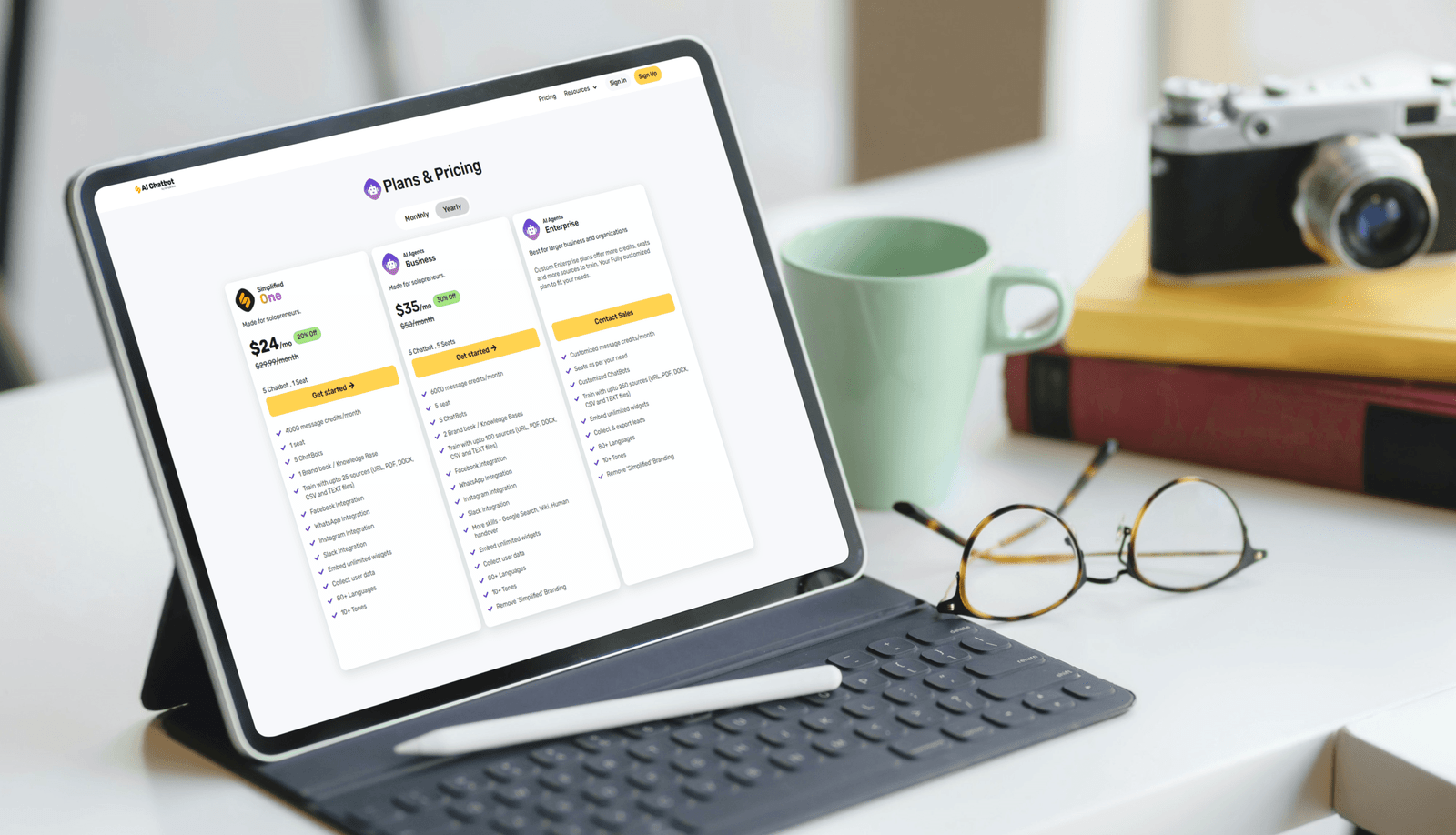 simplified chat pricing