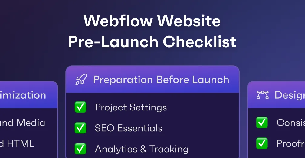 webflow prelaunch and launch