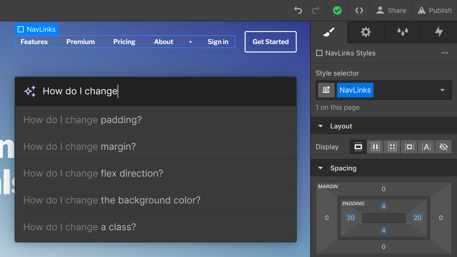 webflow design with ai